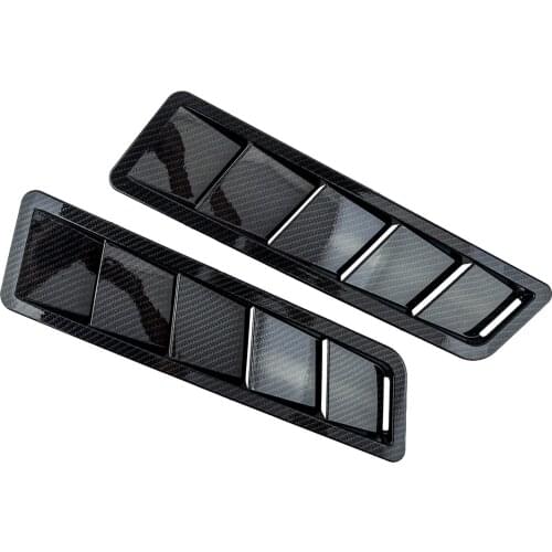 2pcs ABS Bonnet Louver Air Vent Hood Panel Trim Carbon Fiber Style Fit for Ford Focus RS ST MK2 2008-2015 2007 2006 2005 2004