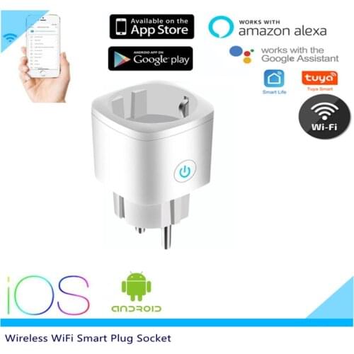 2pcs WiFi Smart Plug Outlet Tuya Remote Control Home Appliances Works With Alexa Google No Hub Required Intelligence Supplies