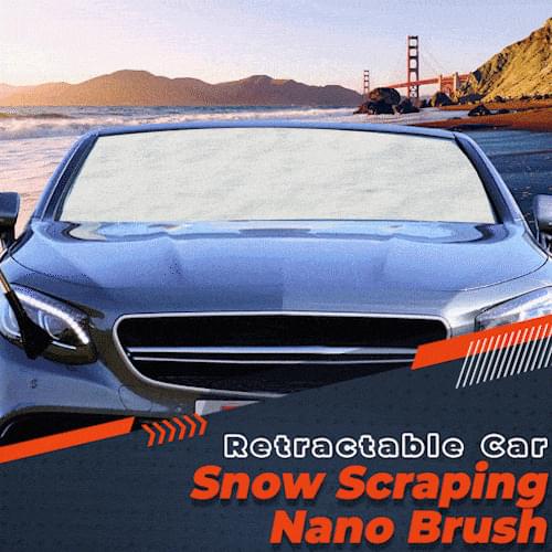 2-in-1 Universal Retractable Car Snow Scraping Nano Brush Snow Shovel Removal Brush Cleaning Tool