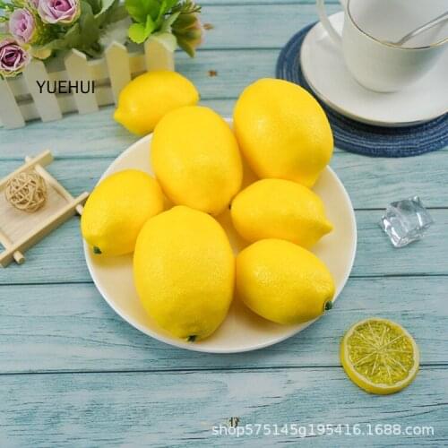 20pcs Fake Lemon Lifelike Simulation Artificial Lemon Fake Fruit Disply Party Decor Plastic Lemon Decoration Ornaments
