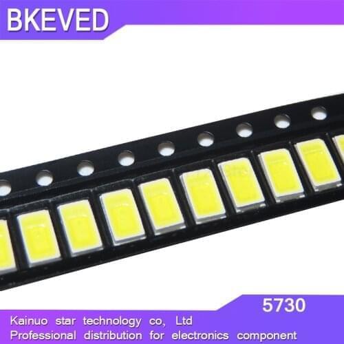 200pcs 5730 0.5W-150Ma 50-55lm 5600K-6400K White Light SMD 5730 LED 5730 diodes (3.2~3.4V)