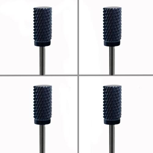 4pcs Black Ceramic Nail Drill Bit - Large Barrel Bit - XC