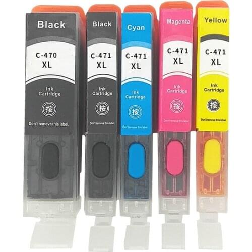 5 color Refill ink cartridges 470 471 PGI-470 CLI-471 refillable for canon PIXMA MG5740 MG6840 TS5040 TS6040 TS 5040 TS6040