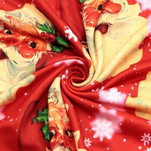 50*145cm Christmas 4 Ways Stretch Double Brushed Knit Faric Tissue Sewing Quilting Fabrics Needlework Material DIY,1Yc16371