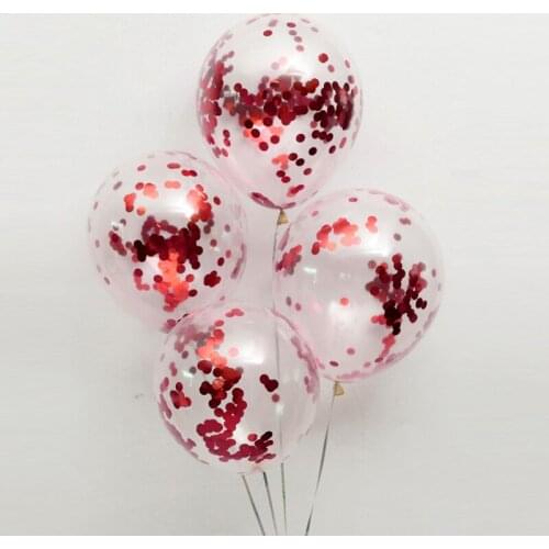 50pcs/lot 35cm Transparent Latex Sequin Round Balloon Birthday Party Decorations Wedding Decor Multicolor Foil Sequin Balloon