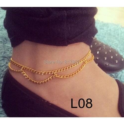 FREE SHIPPING L08 Women Fashion Chain Anklet Chunky Chain Ankle Chain Jewelry 3 COLORS