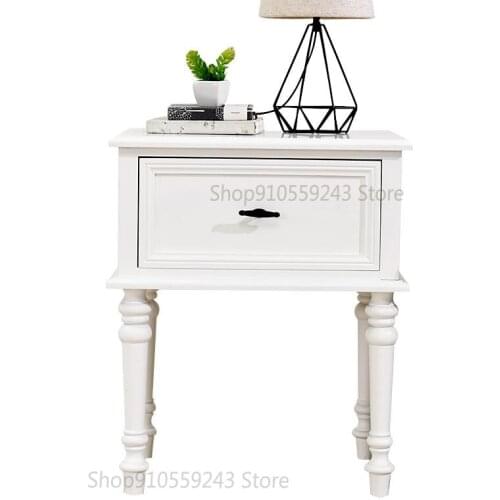 All Solid Wood Side Table American Sofa Side Cabinet Seating Corner Table Side Table Simple Small Coffee Table Square Table Tea