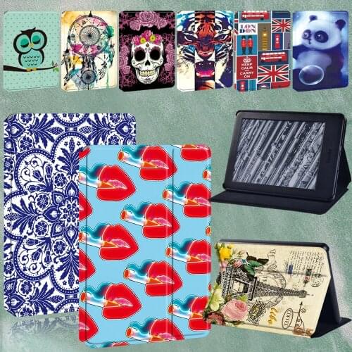 For Flip Case for Amazon Kindle 8th/10th Paperwhite 1/2/3/4 Lightweight Dust-proof Tablet Case +Free Stylus