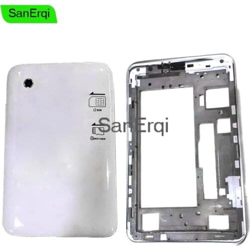 SanErqi Full Housing Cover Back Cover Full Battery Door For Samsung GALAXY Tab P3100 Housing + Chassis Frame Grey White Red