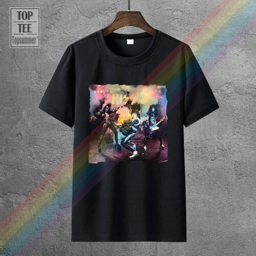 Kiss Alive I Album Cover Black T Shirt Tee Shirt Xs 2Xl