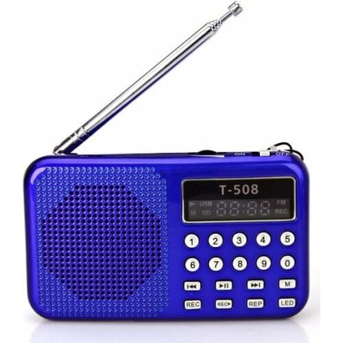 Disk mp3 radio LCD Display Internet Radio with speaker T508R Hot sale Digital fm radio Micro SD/TF USB