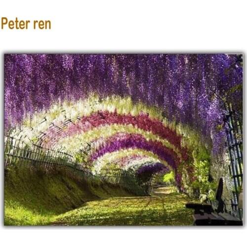 Peter ren Sakura gallery Diamond embroidery Diy Diamond painting cross stitch 3d square drill Diamond mosaic pasted full canvas