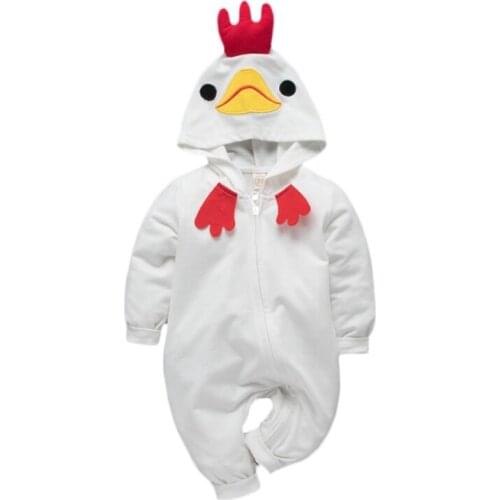 Baby Boys Girls Rompers Children Cute Cartoon Animal Hoodie Cotton Romper jumpsuit Casual Long Sleeve Autumn Outerwear