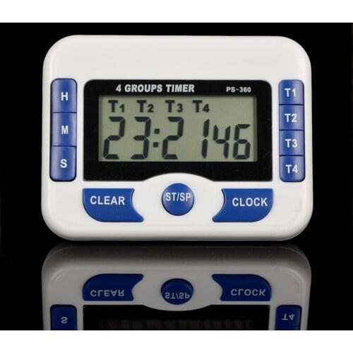 Magnetic Digital Clock Kit 4 Groups Channel Alarm Timer Digitale Count Down 99 Hour 59 Min Electronic Countdown Stopwatch Timers
