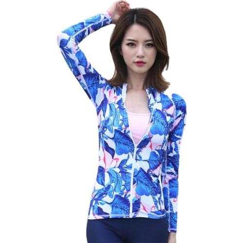 Sbart Sexy Long Sleeve Zipper Rash Guards Women Swimsuit Kite Surfing drifting fishing Snorkeling Wetsuit Tops