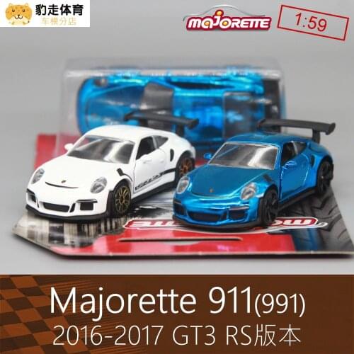 Majorette 1:64 911 991 Porsche GT3 Limited Edition Metal Die-cast Simulation Model Cars Toys