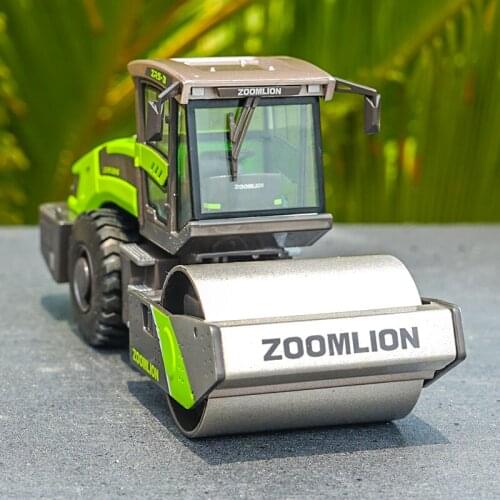 1:50 Scale ZOOMLION Engineering Vehicle ZRS326 Road Roller Diecast Model Metal Alloy Truck Collection Display Toy Gift Show