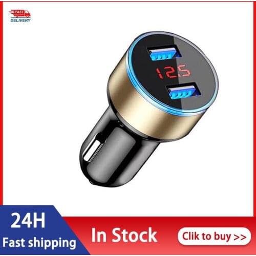 Multi-function Car Charger For IPhone Xiaomi Huawei Dual USB QC 3.0 Adapter Portable USB Charging Auto Product Car Accessories