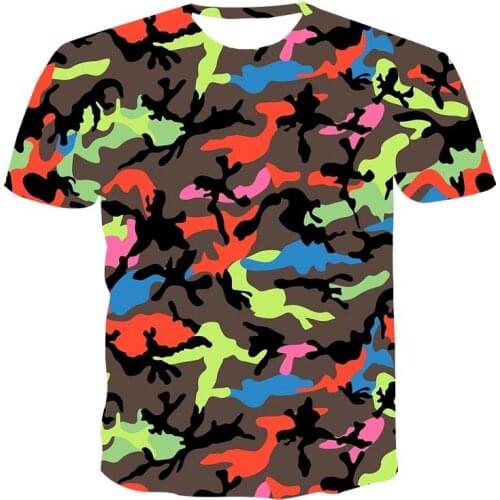 Men camouflage t-shirt boys girls fashion outdoor t-shirt male outdoor camouflage short sleeves man fitness t-shirt