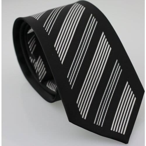 YIBEI Coachella Mens ties Bordered Black gravatas masculinas Silver Diagonal Stripes neckties Microfiber neck tie wedding dress