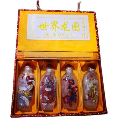 China Old Beijing Old Snuff Bottle Set Built-In Dragon-Nose Cigarette Bottle