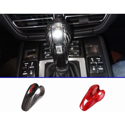 Real Carbon Fiber For Porsche 718 911 Macan Panamera Cayman Boxster 2008-2020 Interior Gear Shift Knob Head Cover Trim