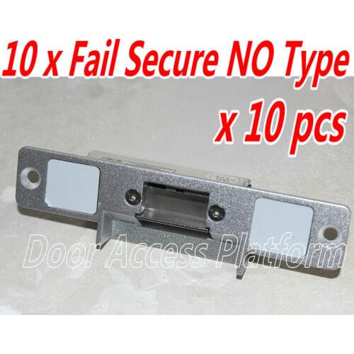 10 pcs of Fail Secure Standard NO-Type Electric Strike Lock,DC12V Door Lock strike for access control, Door Strike NO type Lock