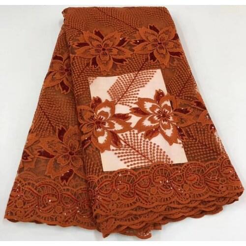 The Latest Nigerian French Sequined Mesh Lace Fabric Embroidered With African Lace Fabric 2021 High Quality Lace Fabric R3986