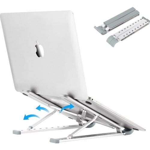 Portable Folding Laptop Cooling Stand for Macbook Ipad Adjustable Height Base Vertical 10-17 Inch Laptop Notebook Tablet Holder