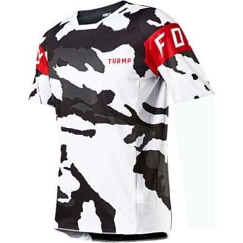 2021 Men Downhill Jerseys Mountain Bike turmp Fox Short sleeve Shirts Offroad DH Motorcycle Jersey Motocross Sportwear Clothing