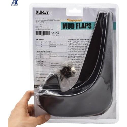 XUKEY 2Pcs Car Front Rear Mudguard Splash Guards Mud Flaps Fender Flares Splash Guards Universal Car Accessories