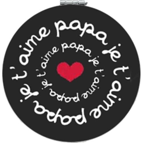 Youhaken SUPER PAPA pocket mirror YOU ARE THE BEST DAD Folding Round Magnifier Mini Vanity mirror A940