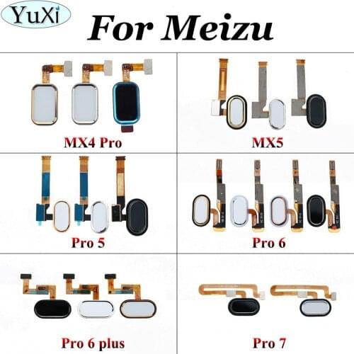 YuXi For Meizu meilan MX4 Pro MX5 Pro 5 6 6 plus 7 Home Button FingerPrint Touch ID Sensor Flex Cable Band Replacement Key Key