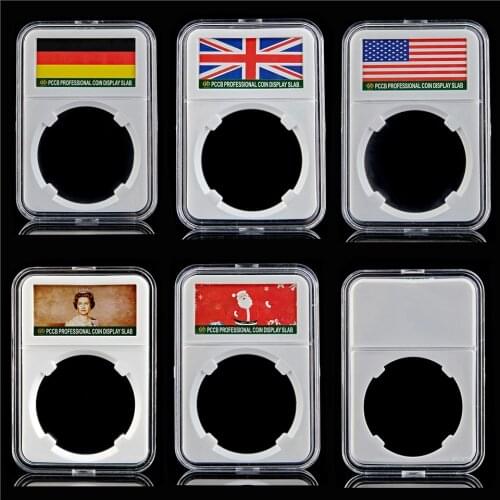 Professional Acrylic Slabs Display Grade Coin Capsules Fit in 1oz American Silver Eagle Coin Storage Boxes Protection(For 40mm)