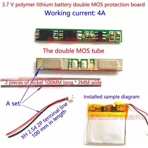 10set/lot 3.6v 3.7v Polymer Lithium Battery Double Mos Board Universal Diy Battery Accessories