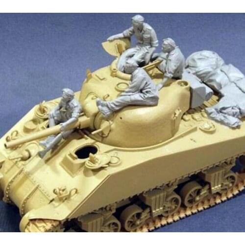 4 Allied Forces of World War II and their packages need to be assembled and colored 1:35