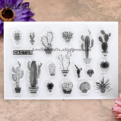 Plant Cactus Scrapbook DIY photo cards rubber stamp clear stamp transparent stamp 10x15m KW8030314