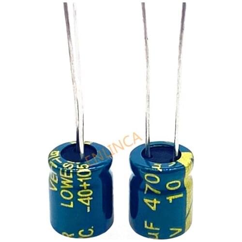 High Frequency Low Impedance 10v 470UF 6*7 High Frequency Low Impedance Aluminum Electrolytic Capacitor 470uf 10v 20