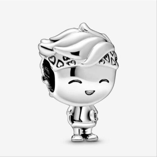 Authentic 925 Sterling Silver Bead Creative Boys Youthful Temperament Fit Original Pandora Bracelet For Women Diy Jewelry