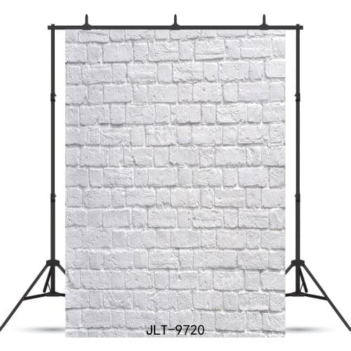 White Brick Wall Vinyl Printed Photographic Backgrounds For Portrait Children Baby Shower New Born Toy Photo Studio Photocall