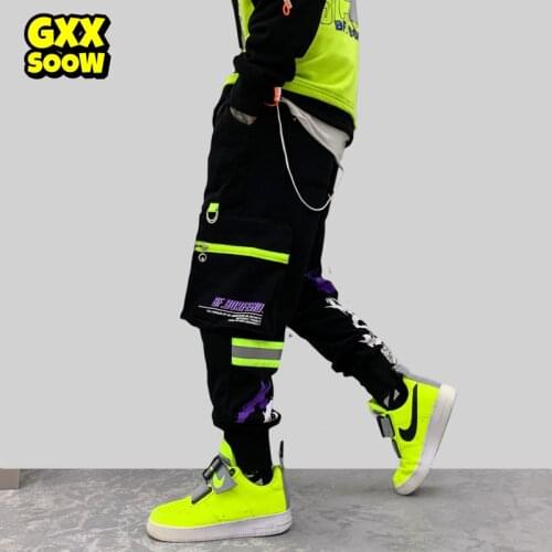 Hip Hip Black Patchwork Harem Pants Men Joggers Pant 2020 Autumn Graffiti Fashion Streetwear Dancing Trousers Sweatpants WG603