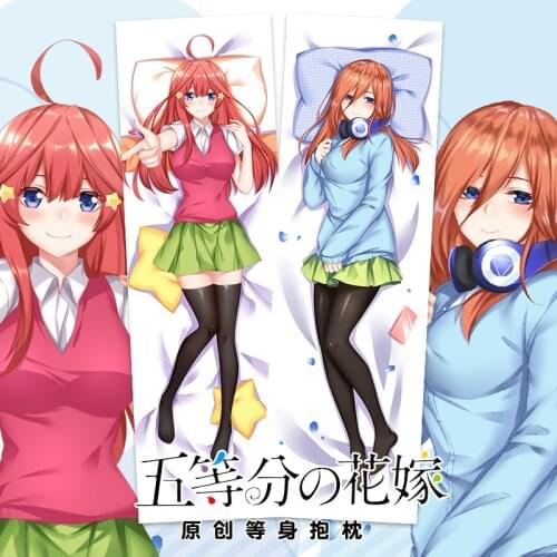 Anime Nakano Miku Itsuki The Quintessential Quintuplets Dakimakura Hugging Body Pillow Case Otaku Pillow Cushion Cover Gifts SM