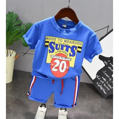 Kids Clothes Toddler Boys Clothing Set Summer Baby Suit Shorts Children T-Shirt with shorts boys Costume 2-7 years