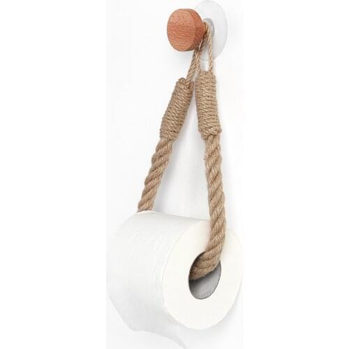 Nautical Rope Toilet Paper Holder Retro Industrial Wall-mounted Towel Rack for Home Decoration Toilet Paper Stand