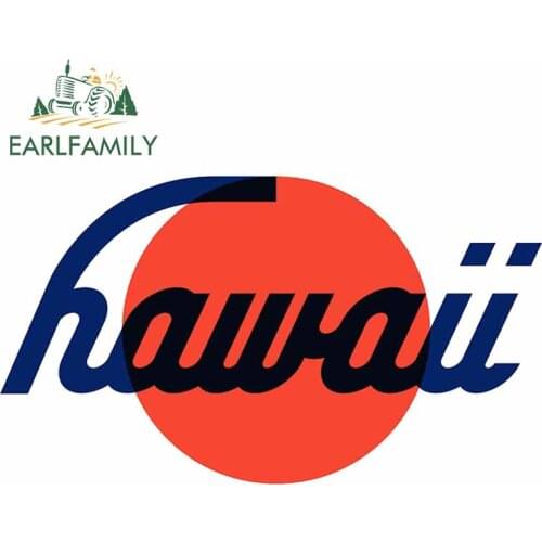 EARLFAMILY 13cm x 7.5cm for Hawaii Logo Cartoon RV Decal Personality VAN Windshield Bumper Motorcycle Refrigerator Car Stickers