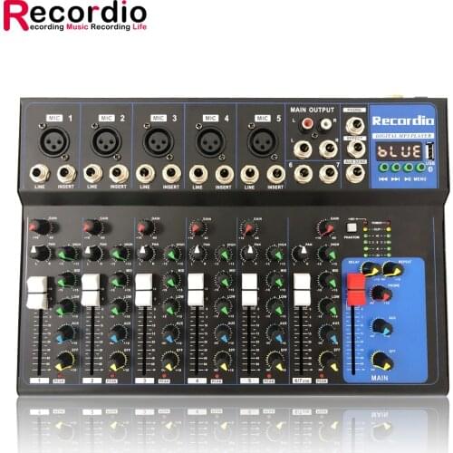 GAX-UF7/F7 USB Digital Microphone Sound Mixer Console Professional Karaoke Audio Mixer Amplifier with blueteeth