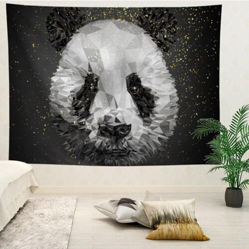 Custom Panda Tapestry Wall Boho Decoration Home Decor Psychedelic Wall Tapestry Abstract Carpet Wall Cloth Tapestries