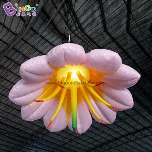Customized 2m diameters inflatable lily flower / giant inflatable flower decoration toys