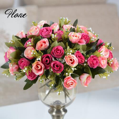 Artificial Silk Hibiscus Rose Plant Bouquet Fake Flower Wedding Home Garden Office Bedroom Decoration Cheap Flower Arrangement