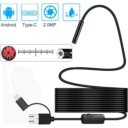 1080P Newest USB Snake Inspection Camera 2.0 MP IP68 Waterproof USB Type-C Endoscope with 8 LED for Samsung Huawei Xiaomi PC
